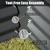 8' x 4' x 1' Galvanized Raised Garden Bed – Gray