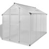 Silver Aluminum Greenhouse with Polycarbonate Panels – 49.4 sq. ft.
