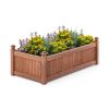 Rectangular Wooden Planter Box with Drainage-46" x 24" x 16"