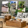 48" x 27" Outdoor Propane Gas Fire Pit Table – 50,000 BTU with Lava Rocks and Cover