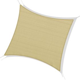 Outsunny 24' x 24' Sun Shade Sail Canopy, UV Block for Patio Backyard Lawn Garden, Sand