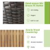 134‑Gallon Rattan Storage Box with Acacia Wood Top & Zippered Liner