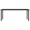 Black Poly Rattan Dining Set with Glass Tabletop