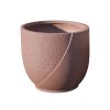 Faux Cement Pattern Planters with Drainage – Set of 3