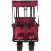 Extra Large Collapsible Garden Cart with Removable Canopy – Folding Wagon