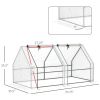 Portable Mini Tunnel Greenhouse with Large Zipper Doors – 6 x 3 x 3 ft