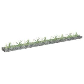 Large Durable Gabion Raised Bed – Silver Galvanized Steel