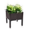 2-Piece Brown Free-Splicing Injection Planting Boxes