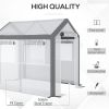 Outdoor Walk‑In Tunnel Greenhouse with Roll‑Up Windows & 2 Zippered Doors – 8 x 6 x 7 ft