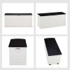Outdoor Garden Plastic Storage Deck Box Chest – Lockable Seat – 75 Gallon