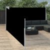 Side Awning – Black Polyester with PU Coating – 55.1" x 393.7"