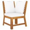 Cream Solid Acacia Wood Bookshelf Board with Polyester Fabric