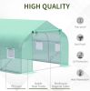 Outdoor Portable Walk‑In Tunnel Greenhouse with Windows – 11.5 x 10 x 7 ft