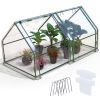 Portable Mini Greenhouse with Roll‑Up Zipper Doors & Waterproof UV‑Resistant PVC Cover