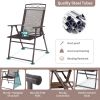 Patio Folding Sling Chairs – Set of 4