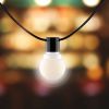 Warm White Plug-In Globe String Lights – Water-Resistant