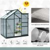 Portable Polycarbonate Walk‑In Greenhouse – 6 L x 4 W x 7 H ft