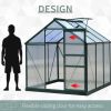 6 x 6 x 7 ft Polycarbonate Portable Walk‑In Garden Greenhouse