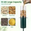 Large‑Capacity Standing Bird Feeder – Squirrel‑Resistant Tube, 51" Tall