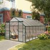 16 x 8 ft Walk‑In Aluminum Greenhouse Polycarbonate Kit
