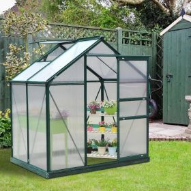 Portable Polycarbonate Walk‑In Greenhouse – 6 L x 4 W x 7 H ft