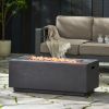 40" Rectangular 40,000 BTU MGO Propane Fire Pit in Light Gray (Tank Cover Not Included)