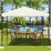 Steel Patio Gazebo Canopy Shelter – 10 x 10 Ft