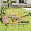 49" x 49" x 10" Raised Garden Bed with Compost Bin