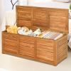 47 Gallon Wooden Deck Storage Bench Box