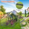 Portable Mini Greenhouse with Roll‑Up Zipper Doors & Waterproof UV‑Resistant PVC Cover