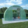 Compact Green PE Mesh Greenhouse with Galvanized Steel Frame – 48.4 sq. ft.