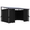 Gazebo with Curtains – Anthracite – 13.3 x 9.6 x 8 ft