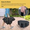4‑Piece Fillable Umbrella Base Set for Patio & Poolside