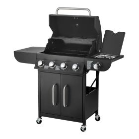 4‑Burner Propane Gas Grill with Side Burner – 425 sq in Cooking Area, 52,000 BTU