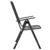 Set of 4 Anthracite Folding Garden Chairs