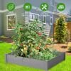 Wooden Raised Garden Bed – Tool-Free Assembly - 48" x 48" x 10"