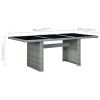 Light Grey and Black Garden Table