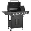 4‑Burner Propane Gas Grill with Side Burner – 425 sq in Cooking Area, 52,000 BTU