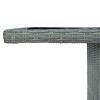 Light Grey and Black Garden Table