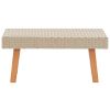 Beige PE Rattan Coffee Table – Medium Lightweight Design