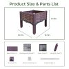 Plastic Raised Garden Bed with Legs – Wicker-Style Planter