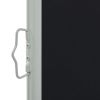 Side Awning – Black Screen with Grey Stand – Polyester & Powder-Coated Iron