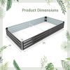 Large Outdoor Metal Planter Box – 240 x 120 x 30 cm