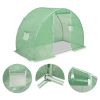 Compact Green PE Mesh Greenhouse with Galvanized Steel Frame – 48.4 sq. ft.