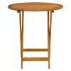 Medium Foldable Natural Acacia Wood Garden Table