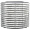 Large Oval Garden Raised Bed – Silver Powder‑Coated Steel