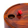 2‑Pack Dark Wood‑Look Self‑Watering Planter Pots – 10" Square Plastic