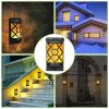 96-LED Solar Flickering Flame Wall Light – Waterproof, Auto On/Off