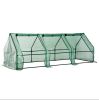 Portable Tunnel Greenhouse Mini Hot House with Zipper Doors & Water/UV Cover – 9 x 3 x 3 ft