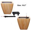 2‑Pack Smart Self‑Watering Planter Pots – Light Wood, Square Cone